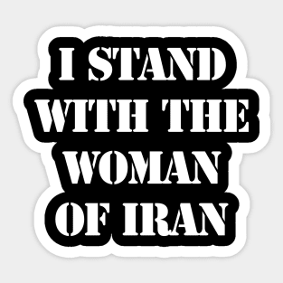 I stand with the woman of Iran Sticker